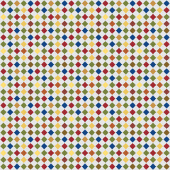 Seamless geometric pattern of colored diamonds.