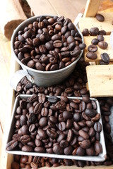 Close up of coffee beans.