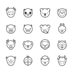 Set of animal icons