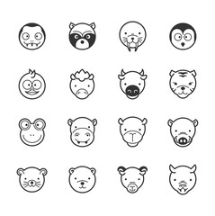 Set of animal icons