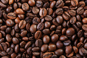 Naklejka premium Coffee beans background
