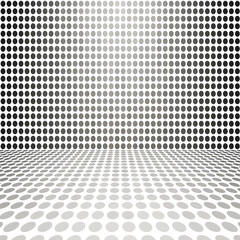 Black Dot Empty Perspective Digital Space Wall Room