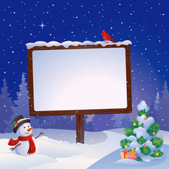 Christmas signboard