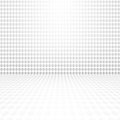 Gray White Dot Empty Perspective Digital Space Wall Room