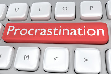 Procrastination Button concept