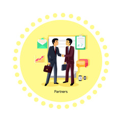 Partners People Icon Flat Design
