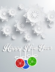 Fototapeta premium Snowflakes Background. Happy New Year