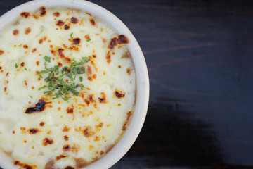 Spinach with cheese