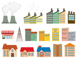 Different kind of buildings