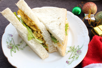Tuna sandwich in christmas day