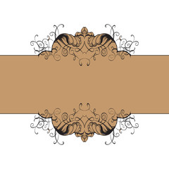 drawing hand vintage frame baroque elements for advertising in vintage style, vector ornament, to frame the logo for text