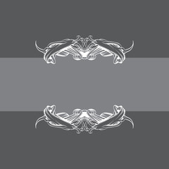 drawing hand vintage frame baroque elements for advertising in vintage style, vector ornament, to frame the logo or text
