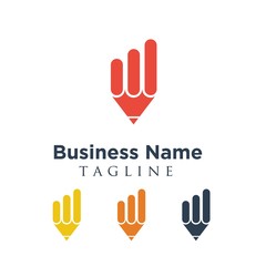 pencil logo icon vector