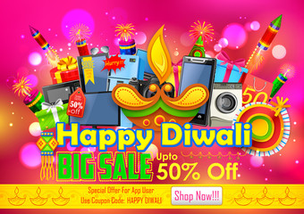 Festive Shopping Offer for Diwali holiday promotion and advertisment