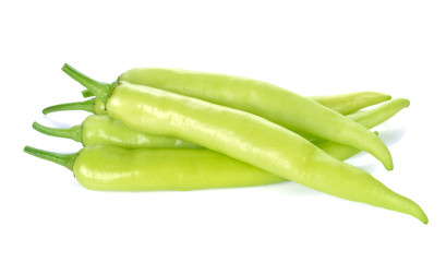 Green peppers isolated on white