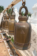 Fototapeta na wymiar bell in Wat Suan Dok, thai temple in chiang mai, thailand