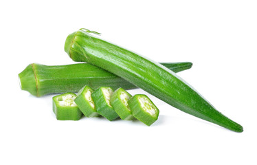 green roselle on white background