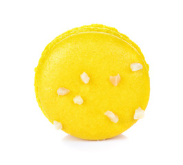 French macaroon. Dessert isolated on white.