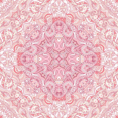 Elegant square floral paisley pattern.