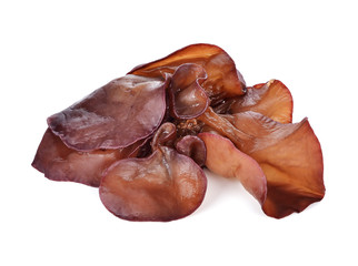 Black Fungus (Jew's Ear Mushroom ) on white background