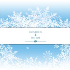 winter print with white snowflakes