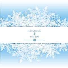 winter print with white snowflakes