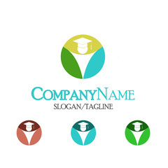 Education College Campus Smart Logo Icon Vector