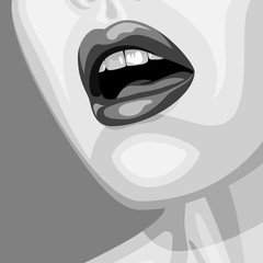 Old-fashioned beauty Woman vector Face