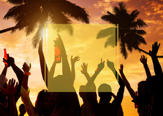 Copy Space Frame Summer Vacation Holiday Concept