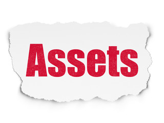 Money concept: Assets on Torn Paper background