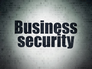 Safety concept: Business Security on Digital Paper background