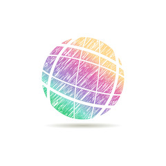 globe logo in rainbow colors
