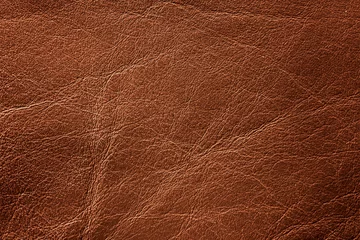 Deurstickers brown leather texture © froemic