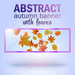 Fototapeta na wymiar Abstract autumn banner with leaves