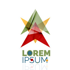 Logo, abstract geometric business icon