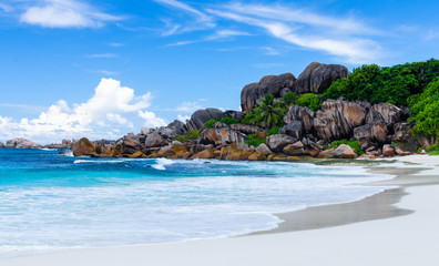 Fototapeta premium Anse Source d'Argent beach, La Digue Island, Seyshelles