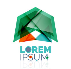 Logo, abstract geometric business icon