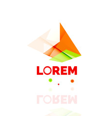 Logo, abstract geometric business icon