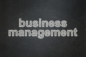Business concept: Business Management on chalkboard background