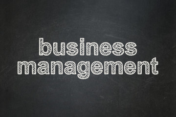 Obraz premium Business concept: Business Management on chalkboard background