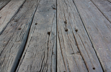 Obraz premium Old wooden floors, Shooting angle in obliquely.