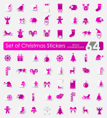 Set of Christmas stickers