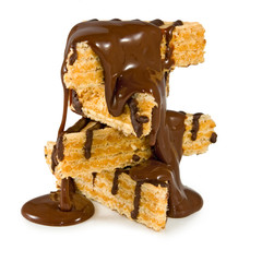 isolated image of cookies watered chocolate