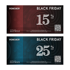 Black Friday Sale promotion vector Voucher Coupons 