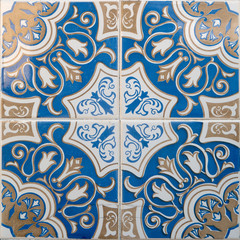Traditional Portuguese glazed tiles