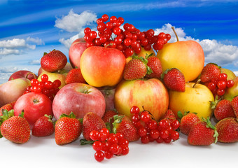 many fruits against the sky