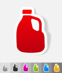 realistic design element. jar with milk