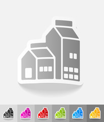 realistic design element. dairy farm