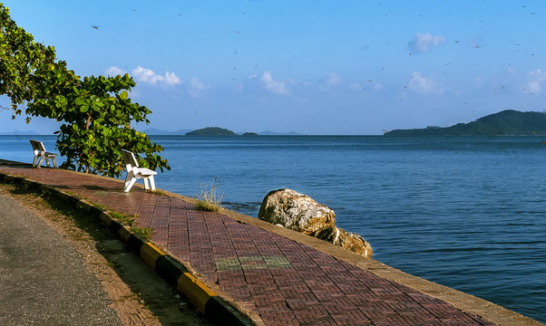Kep seafront on Cambodia coast