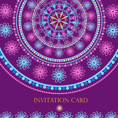 Kaleidoscopic floral pattern, mandala.